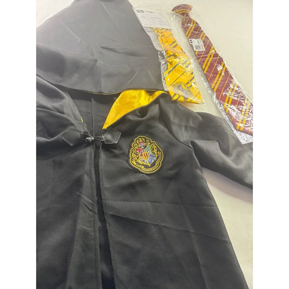 Harry Potter Robe Kids 7-8 Hufflepuff with Hufflepuff & Gryffindor Ties Top XL